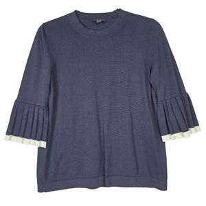 COS knit deep navy Bell sleeves Top